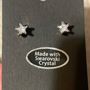 Swarovski Elements Silver Star-Shaped‎ Earrings!